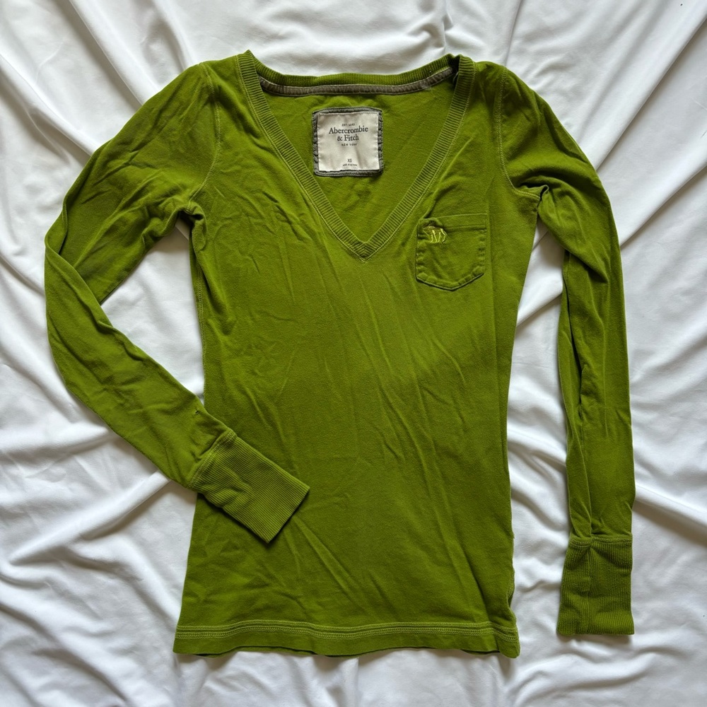 SOLD!! Abercrombie & fitch green longsleeve top